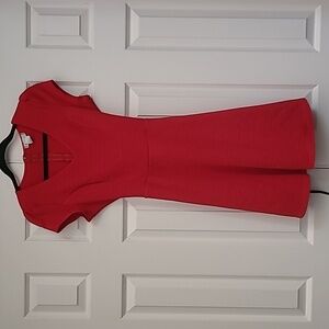 V-Neck Cap Sleeve Dress